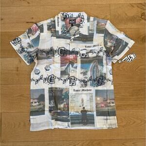 Loser Machine Company - Barrio Short Sleeve Shirt in White Multi